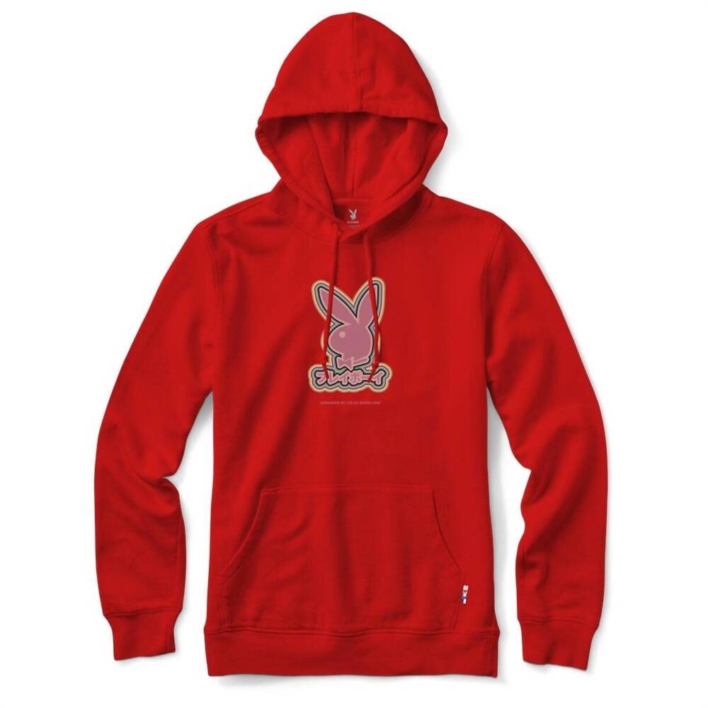 NEW COLOR BARS men's playboy tokyo rabbit head hoodie in red